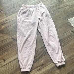 Garage Girls Light Pink Joggers - Elastic Waist & Cuffed Ankles